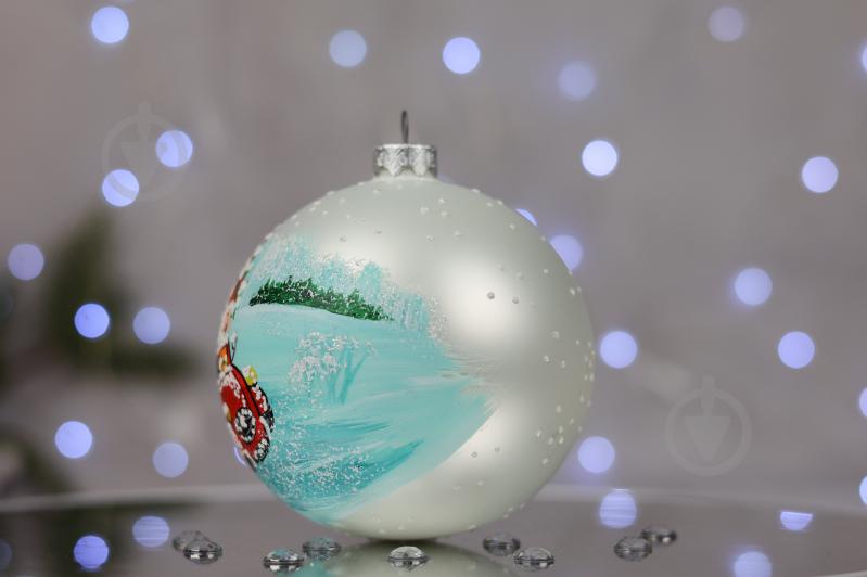 Шар елочный На встречу Новому году d 100 мм белый 4820001112740 - фото 2 Шар елочный На встречу Новому году d 100 мм белый 4820001112740 - фото 2