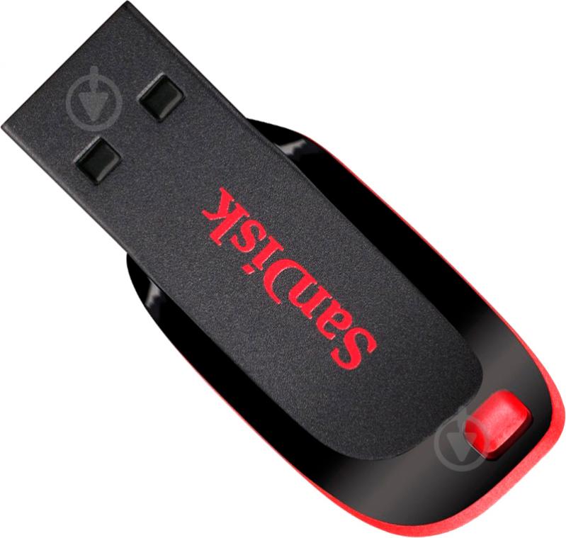 Флеш-память USB SanDisk Cruzer Blade 64 ГБ USB 2.0 black/red - фото 4