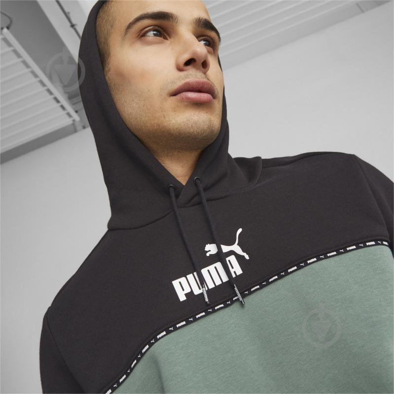 Джемпер Puma ESS BLOCK X TAPE HOODIE FL 67334244 р.L зелений - фото 4