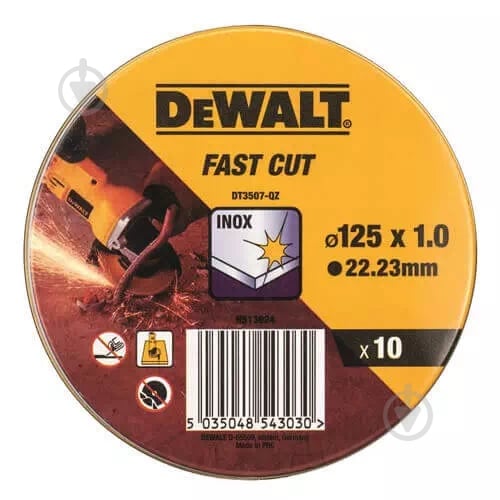 Круг відрізний DeWalt DT3507 125 x 1,0 x 22,23 мм DT3507 - фото 1