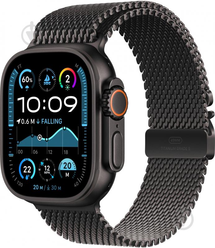 Ремешок Apple 49mm Black Titanium Milanese Loop - Large (MXKH3ZM/A) - фото 2
