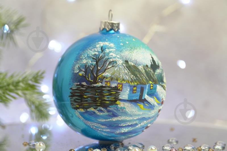 Куля ялинкова Околиця села d 100 мм блакитний 4820001106916 - фото 2