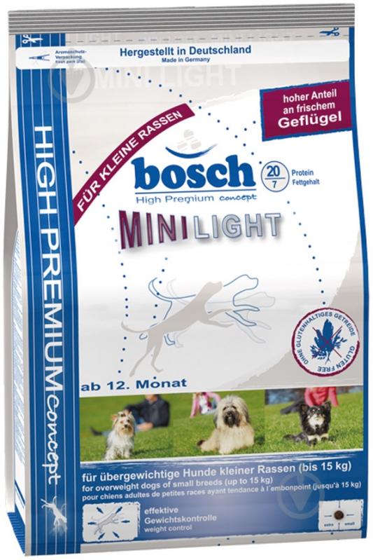 Корм для усіх порід Bosch Petfood Mini Light 1 кг 5341001 (домашня птиця) 1 кг - фото 1