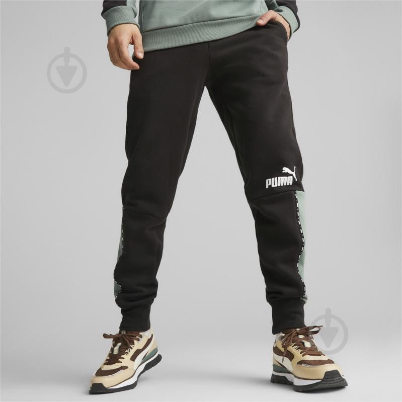 Штани Puma ESS BLOCK X TAPE SWEATPANTS FL CL 67334351 р. M чорний - фото 3