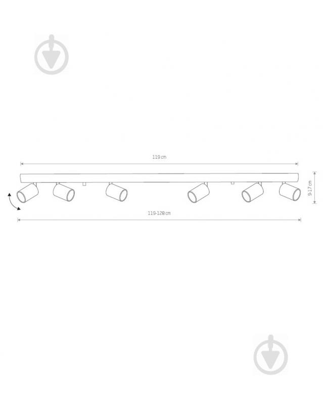 Спот Nowodvorski Eye Spot 6x35 Вт GU10 графітовий 6610 - фото 2