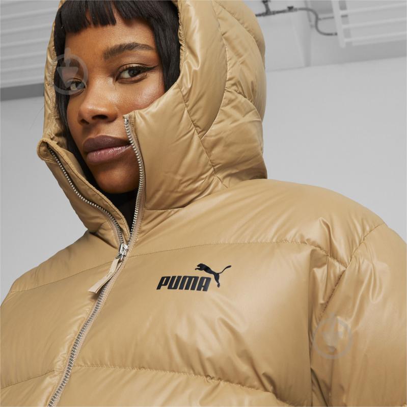 Пальто жіноча зимова Puma STYLE HOODED DOWN JACKET 67536885 р.M коричнева - фото 4