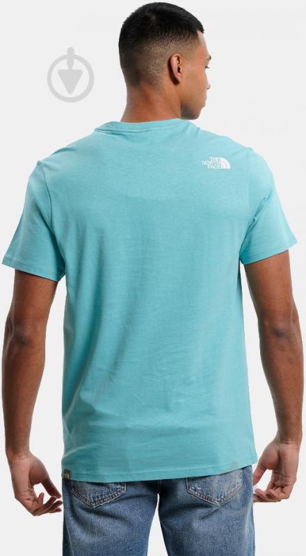 Футболка THE NORTH FACE M S/S MOUNTAIN LINE TEE NF0A7X1NITW1 р.L бирюзовый - фото 2