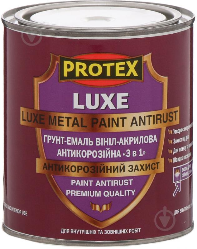 ᐉ Грунт-эмаль Protex антикоррозионная Luxe 3 в 1 темно-серый мат 0,6 л ...