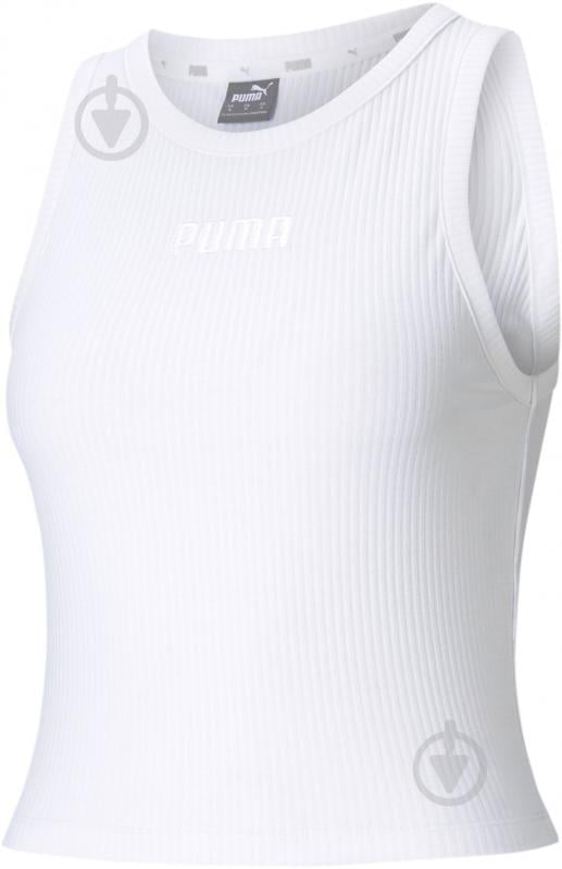 Майка Puma Modern Basics Ribbed Tank 58593102 р.XS белый - фото 2