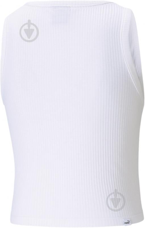 Майка Puma Modern Basics Ribbed Tank 58593102 р.XS белый - фото 3