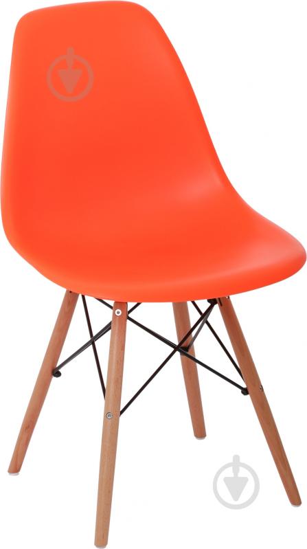 Стул обеденный АС-016W оранжевый бук/оранжевый - фото 1