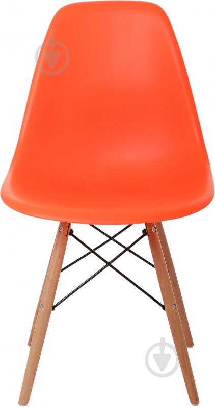 Стул обеденный АС-016W оранжевый бук/оранжевый - фото 2