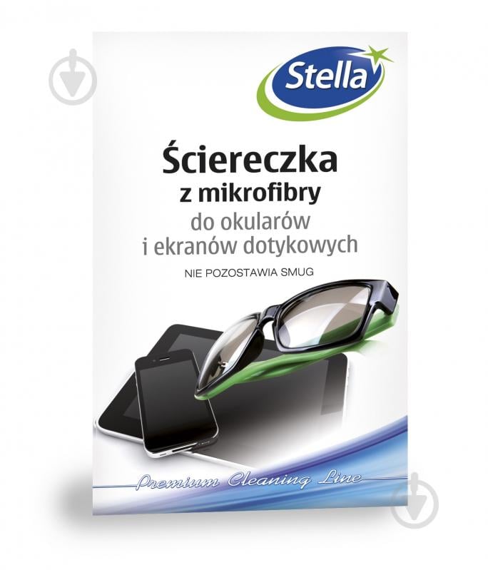 Салфетка Stella Pack микрофибра для очков и фотоаппаратов 18х15 см 1 шт./уп. белая с рисунком - фото 1