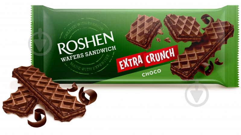 Вафлі Roshen Wafers Sandwich Crunch шоколад 142 г - фото 1