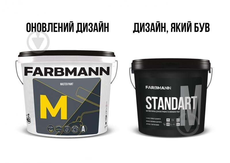 Краска Farbmann M Master Paint база А мат белый 5 л 7,2 кг - фото 2