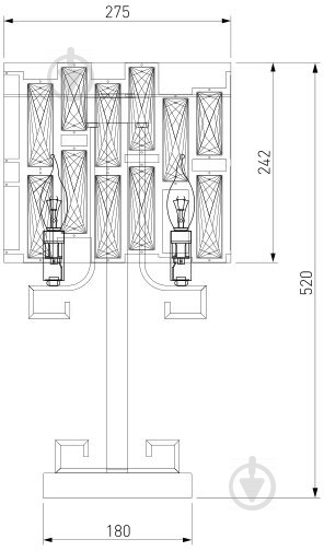 Настільна лампа декоративна Strotskis Frammenti 3x60 Вт E14 чорний 01093/3 - фото 2