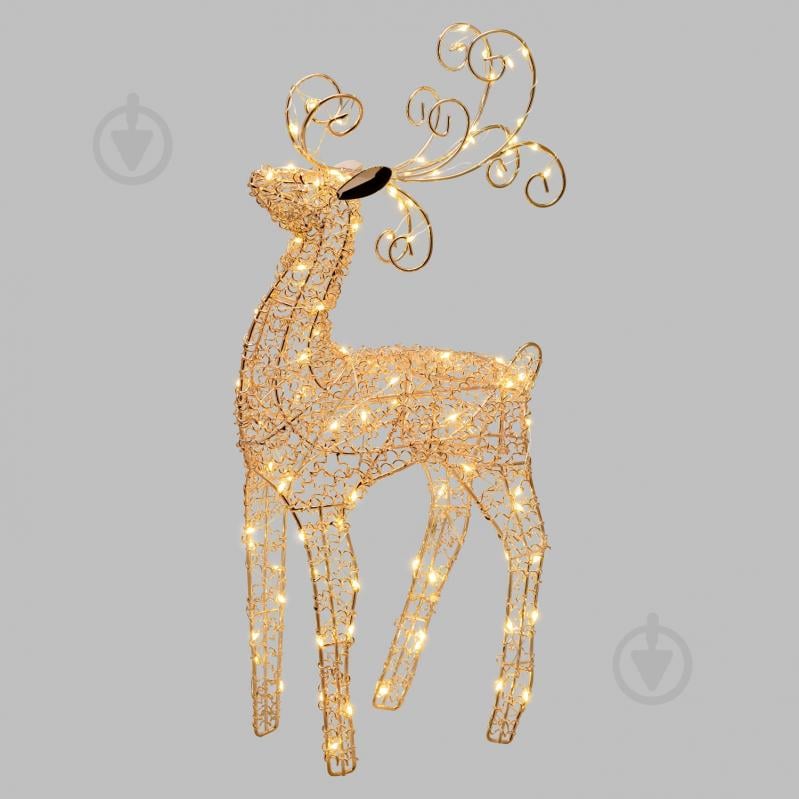 Декоративна новорічна фігура Lotti Олень Renna Metallo світлодіодна (LED) 47 см - фото 2