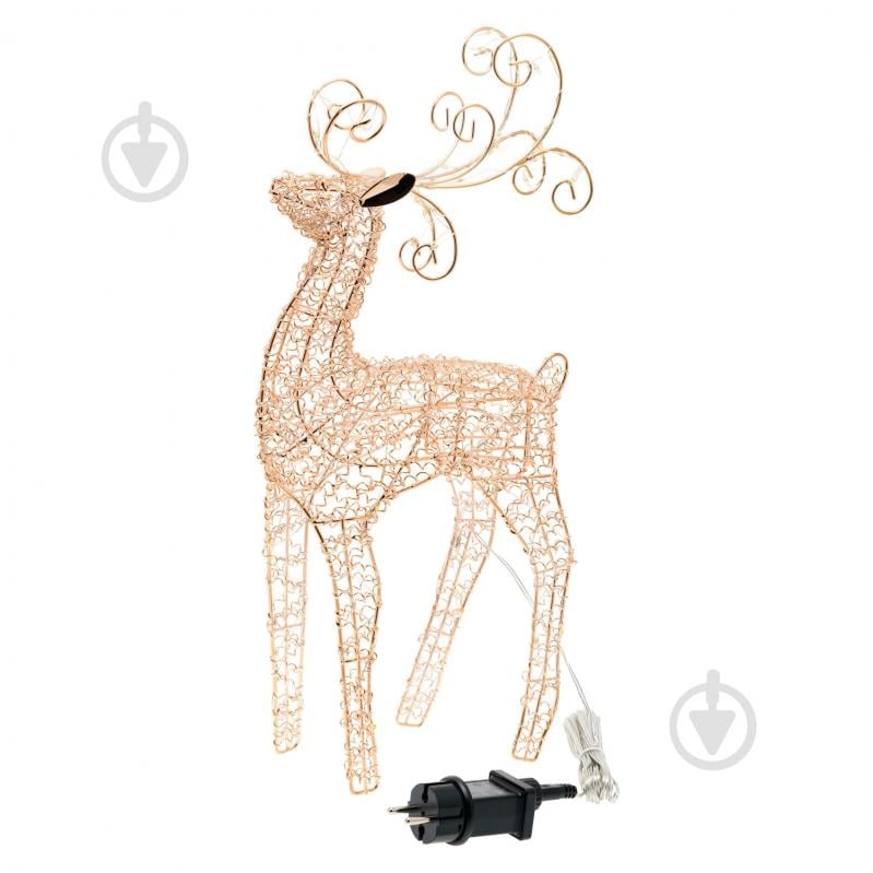 Декоративна новорічна фігура Lotti Олень Renna Metallo світлодіодна (LED) 47 см - фото 1