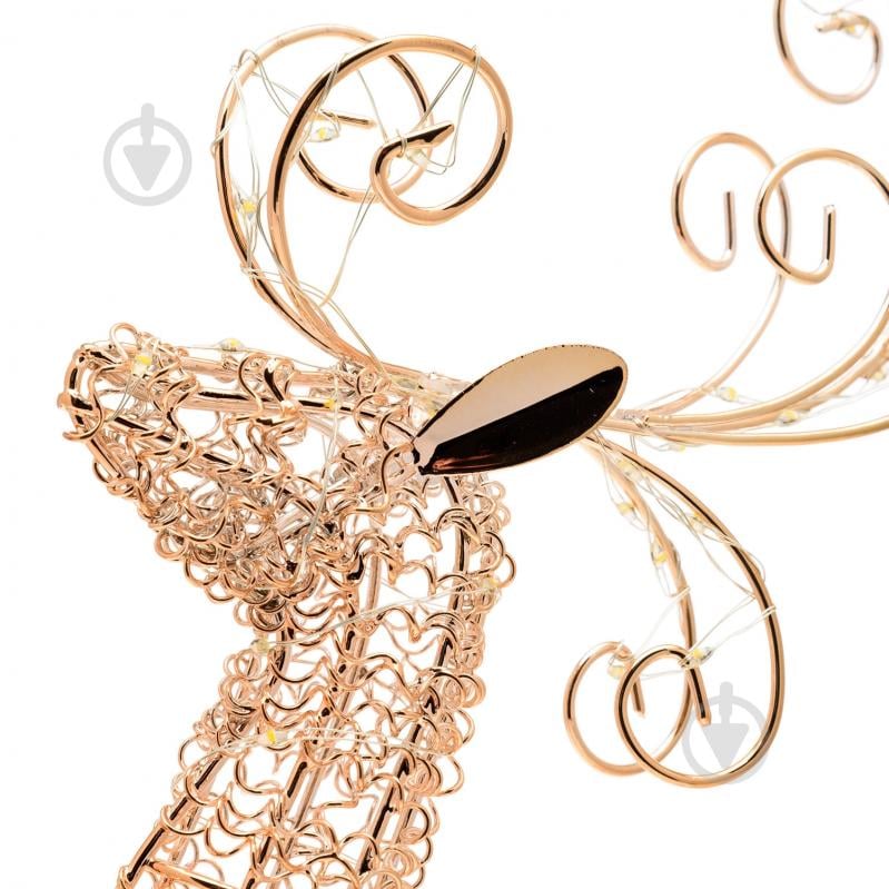 Декоративна новорічна фігура Lotti Олень Renna Metallo світлодіодна (LED) 47 см - фото 4