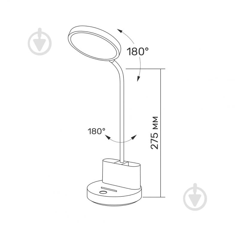 Настільна лампа офісна TITANUM 1x6 Вт білий 27413 - фото 6