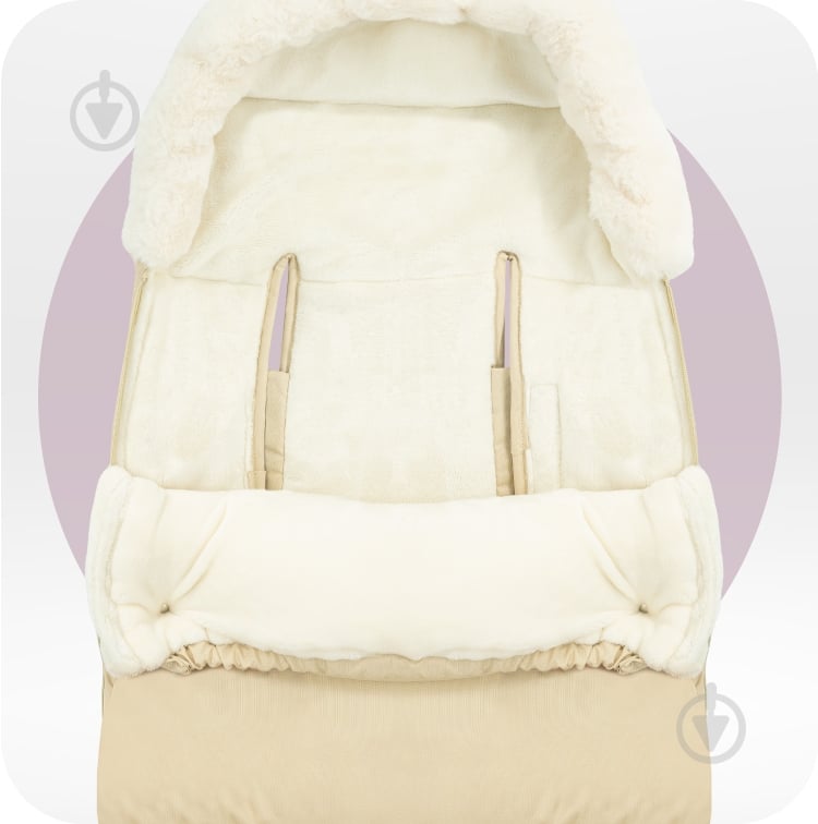 Конверт зимний MoMi Sleeping bag 2 в 1 beige AKCE00049 - фото 4