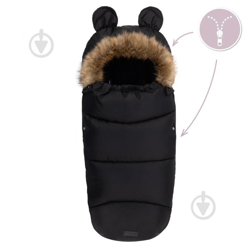 Конверт зимний MoMi Sleeping bag black AKCE00032 - фото 7