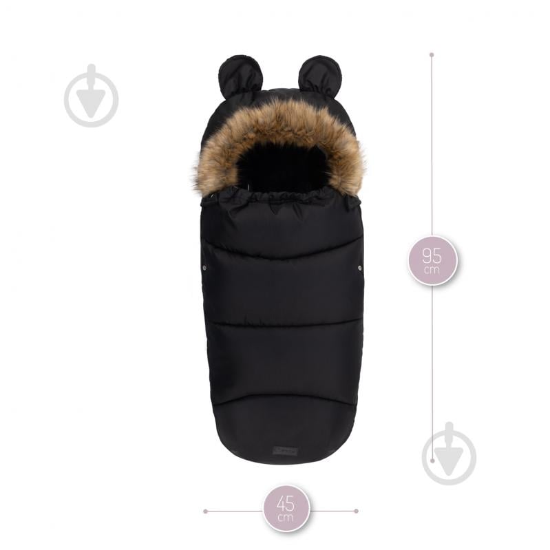 Конверт зимний MoMi Sleeping bag black AKCE00032 - фото 8