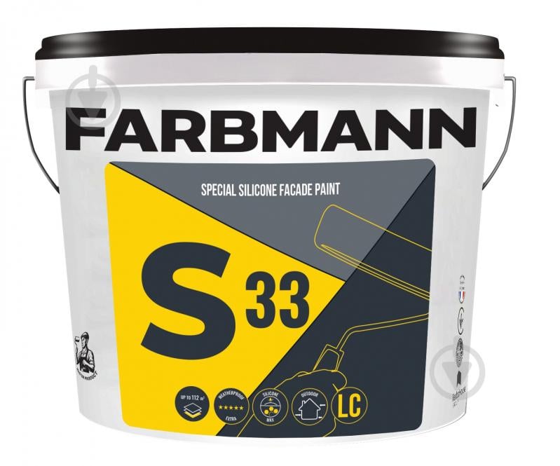 Краска Farbmann S33 Special Silicone Facade Paint база LС мат 5 л - фото 1 Краска Farbmann S33 Special Silicone Facade Paint база LС мат 5 л - фото 1