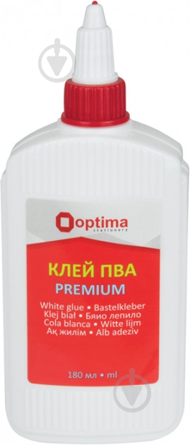 Клей ПВА Premium 180 мл (O45235) Optima - фото 1 Клей ПВА Premium 180 мл (O45235) Optima - фото 1