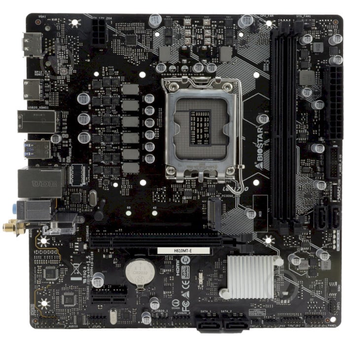 Материнська плата Biostar H610MT-E (LGA1700, Intel H610, micro ATX) - фото 1