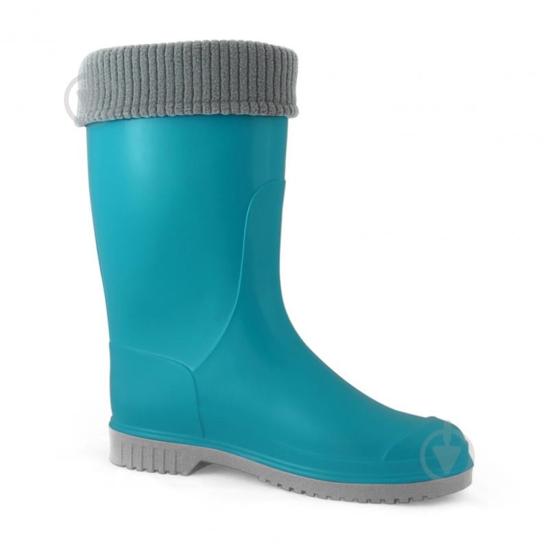 Сапоги резиновые Alisa Line с манжетом утепленные р.37 мята - фото 1