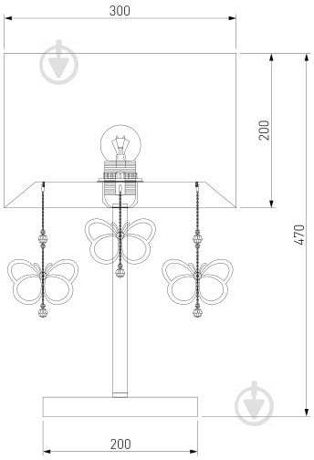 Настільна лампа декоративна Strotskis Papillon 1x40 Вт E14 хром/чорний 01094/1 - фото 4