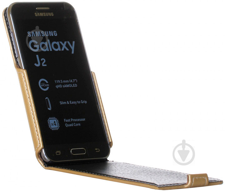 Чехол-флип RED POINT Flip Case для Samsung Galaxy J2 Duos J200 gold (ФК.59.З.09.23.000) - фото 3