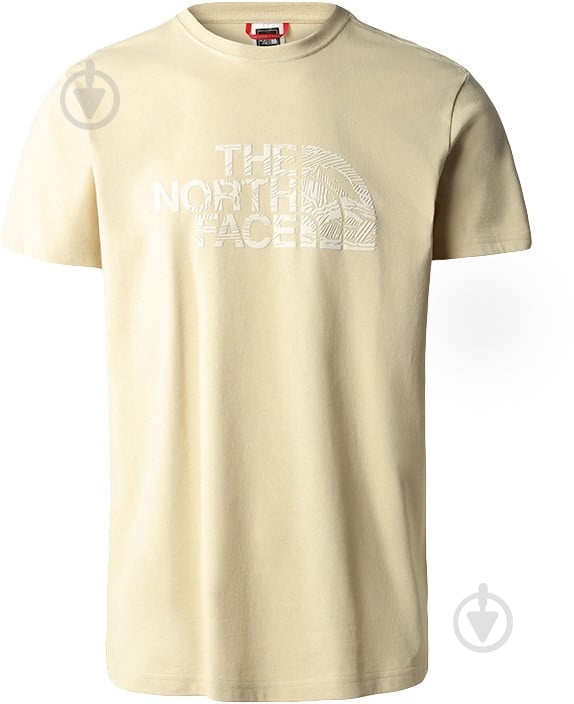 Футболка THE NORTH FACE M S/S WOODCUT DOME TEE NF0A827H3X41 р.M бежевый - фото 3