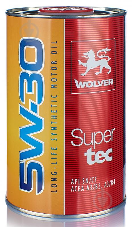 Моторное масло синтетическое Wolver Supertec 5W-30 1 л - фото 1