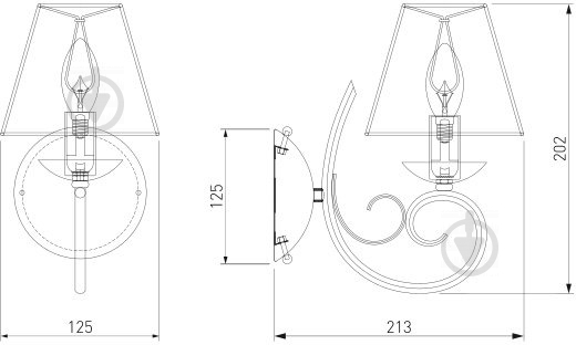 Бра Strotskis Severina 1x40 Вт E14 белый глянец 280/1 - фото 4