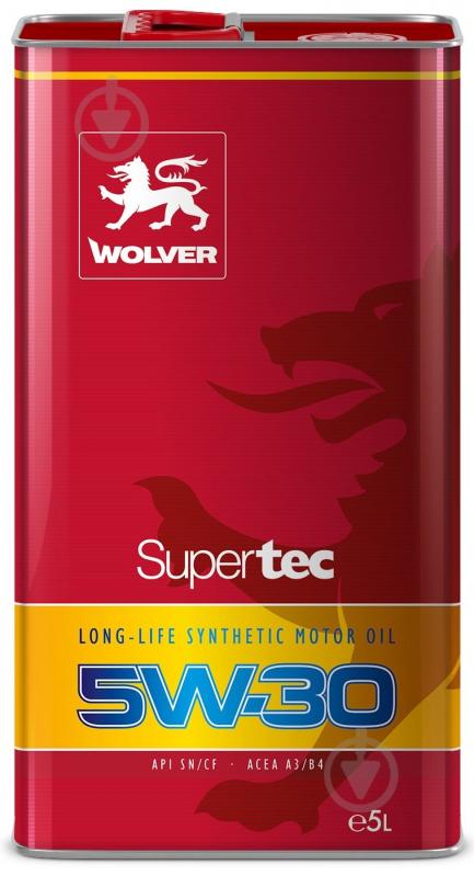 Моторное масло синтетическое Wolver Supertec 5W-30 5 л - фото 1