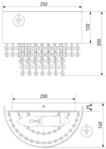 Бра Strotskis Elisa 2x60 Вт E14 хром/білий 286/2 - фото 3