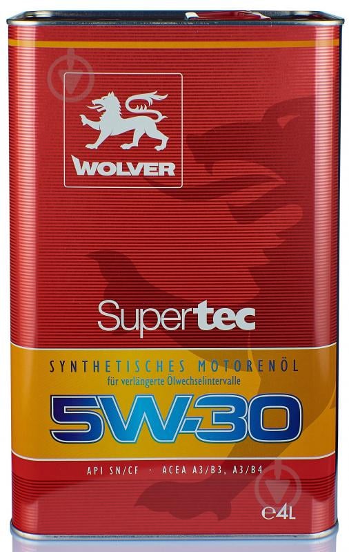 Моторное масло Wolver SuperTec 5W-30 4 л - фото 1