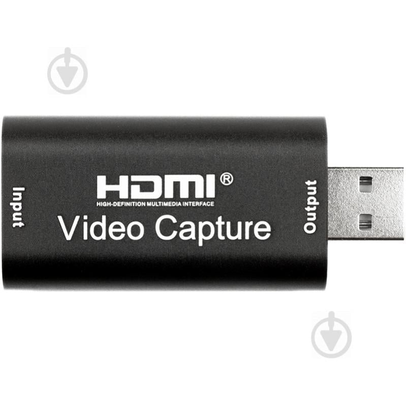 Адаптер PowerPlant HDMI (F) – USB 2.0 (M) черный (CA912353) - фото 1