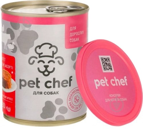 Паштет консервированный для собак для всех пород Pet Chef мясное ассорти 360 г - фото 2