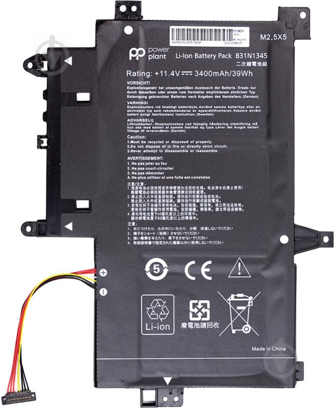 Акумулятор PowerPlant NB431373 11,4 V 3400 mAh для Asus B31N1345-3S1P - фото 1