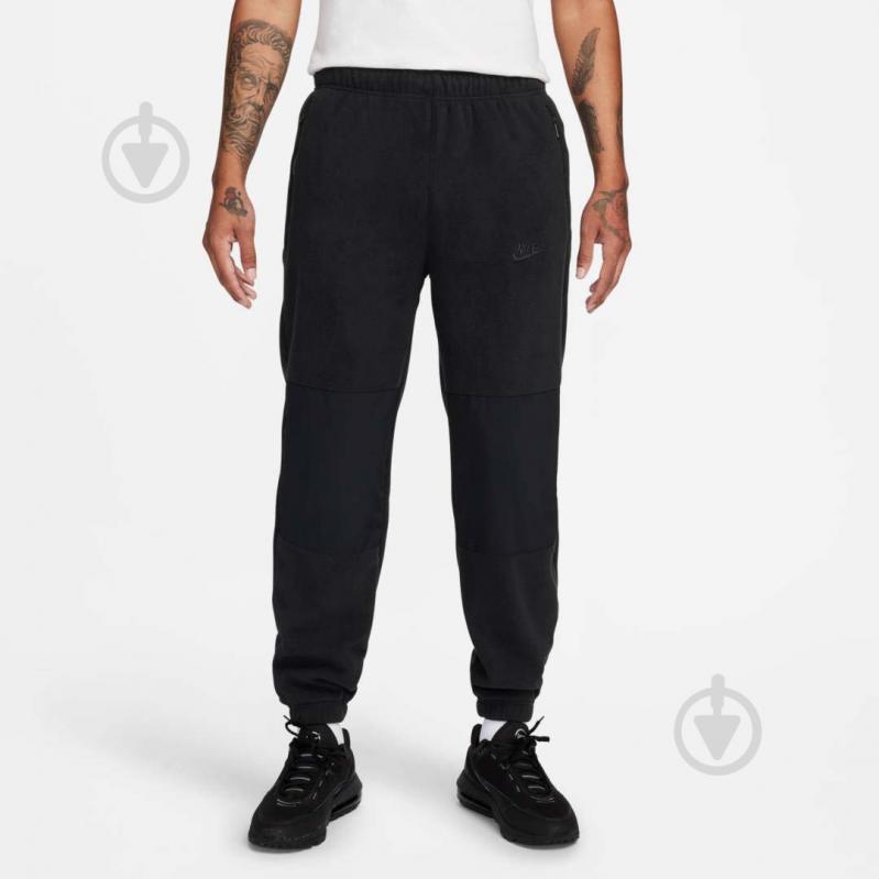 Брюки Nike M NK CLUB+ POLAR FLC CF PANT FB8384-010 р. XL черный - фото 1