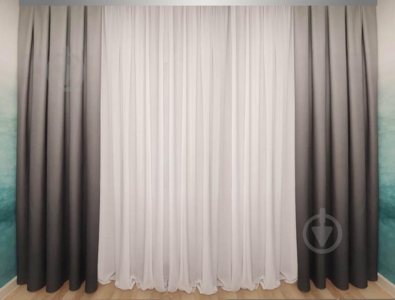 Штора Градиент 150x255 серый Декор-ін - фото 4 Штора Градиент 150x255 серый Декор-ін - фото 4