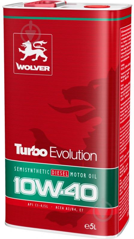 Моторне мастило Wolver Turbo Evolution 10W-40 5 л - фото 1