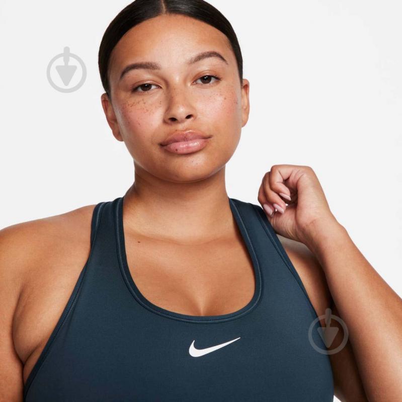 Бра Nike W NK SWSH MED SPT BRA DX6821-328 р.S серый - фото 4