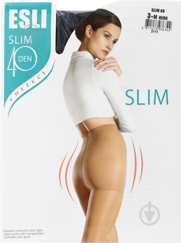 Колготки ESLI SLIM 40 den nero Колготки жін. ESLI SLIM 3 черный - фото 1