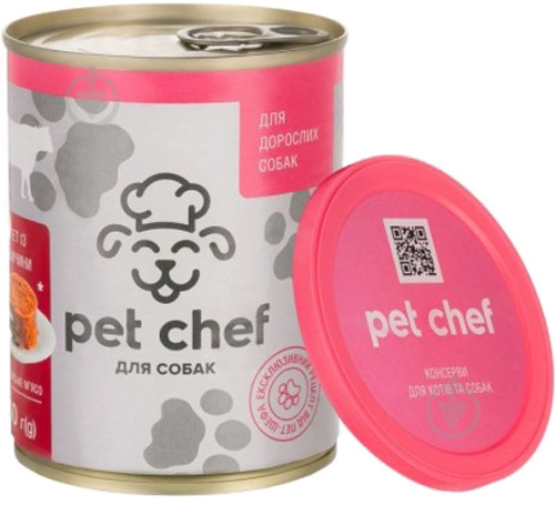 Паштет консервований для собак для усіх порід Pet Chef м’ясний з яловичиною 360 г - фото 2