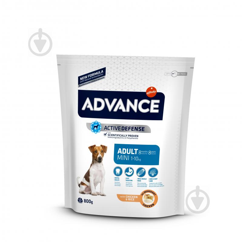 Корм для малих порід Advance Dog Mini Adult 800 г (лосось, рис) 800 г - фото 1