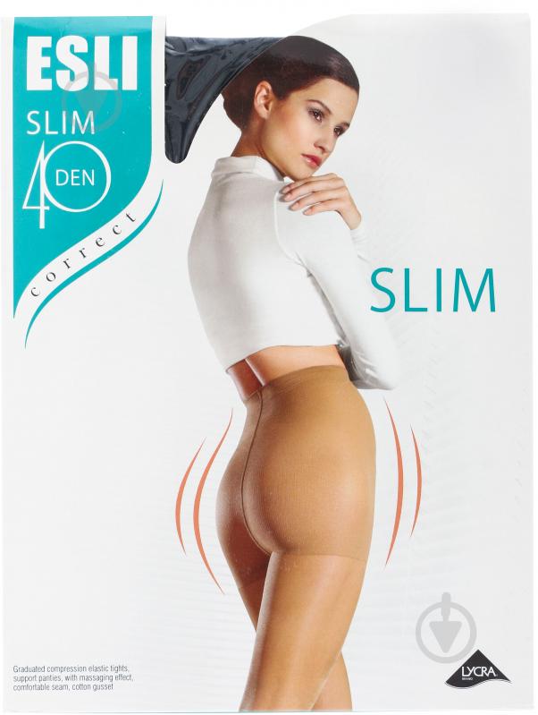 Колготки ESLI SLIM 40 den nero Колготки жін. ESLI SLIM 4 черный - фото 1